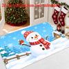 Snow Cabin Santa Christmas Doormat Snowman Lantern Gift Sled Floor Rug Front Door Xmas Seasonal Decoration