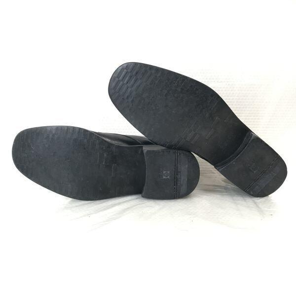 Guy Laroche Leather Plain Toe Shoes [25.5E/Black] Vintage Dress(USED)