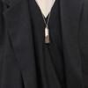 Korean Cha Jingyuan Style Tassel Necklace with Brush Pendant – Elegant, Niche Design, Long Chain for Sweaters