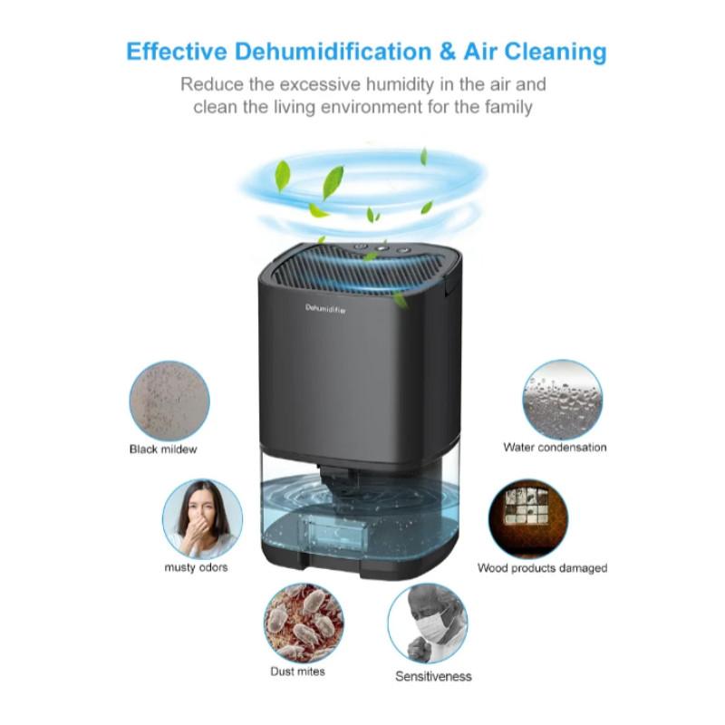 1000ML Portable Air Dehumidifier Household Mute Moisture Absorbers Machine Bedroom Office Kitchen Deodorizer Air Dryer