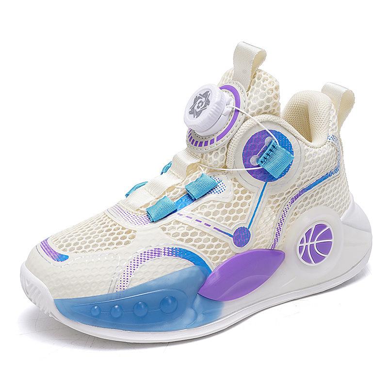 Boys Basketball Shoes Summer 2025 New Breathable Mesh Professional Training Shoes Boys Non-slip Children's Sports Shoes