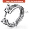 AKIHISA 1.5 Inch 304 Stainless Steel V Band Clamp, For Turbo Exhaust Down Pipes Flange Kit, Racing Ford Pickup Truck Exchange Exhaust Accessories