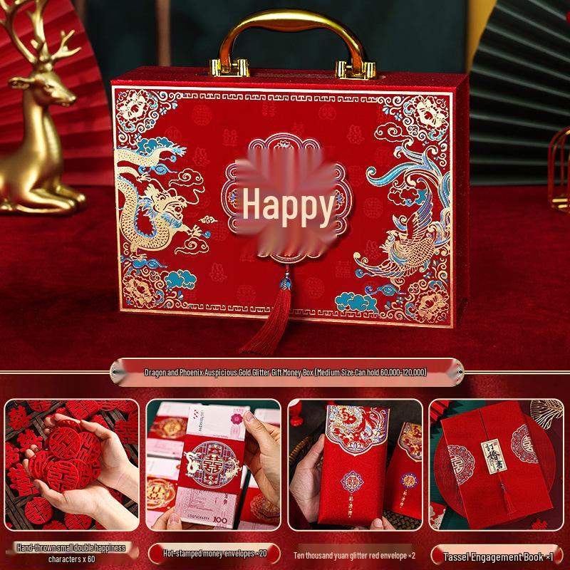 Luxury Betrothal Gift Box: Elegant Engagement & Wedding Decoration for Bride Price Cash