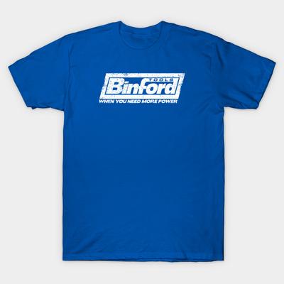 Pánské černé tričko s potiskem Binford Tools (Bílý) Bavlněné tričko s potiskem přenosového papíru bez řezu