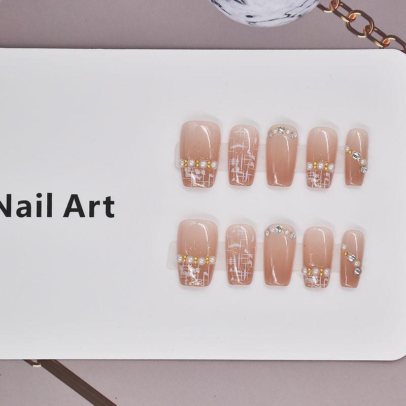 10 pieces of Spring Xiaoxiangfeng manicure patches, fake nail nail patches, finished products can be disassembled, white, explosive, wearing armor