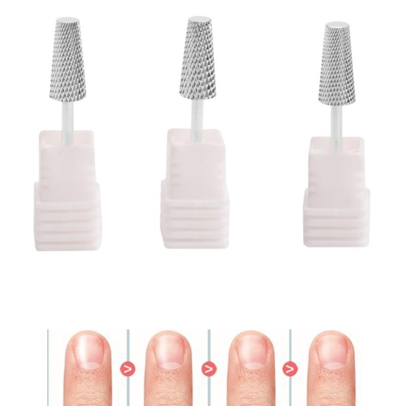 Nails Drill Bits Cuticle Electric Nails File and Ceramic Acrylic Gel Nails Bit Acrylic Nails Art, Carbide Cuticle Bit
