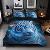 Duvet Cover Set Tiger 3D Digital Printing Single Double Quilt Set Three-Piece Home Textile
