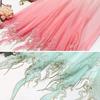 1M Chinese Style Heavy Industry Embroidery Fabric Gradient tail DIY Edges Designer Fabric For Sewing Hanfu Dress Costume