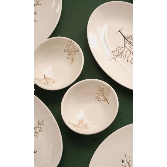 Tree of Life 16 Piece Porcelain Breakfast Set for 6 People