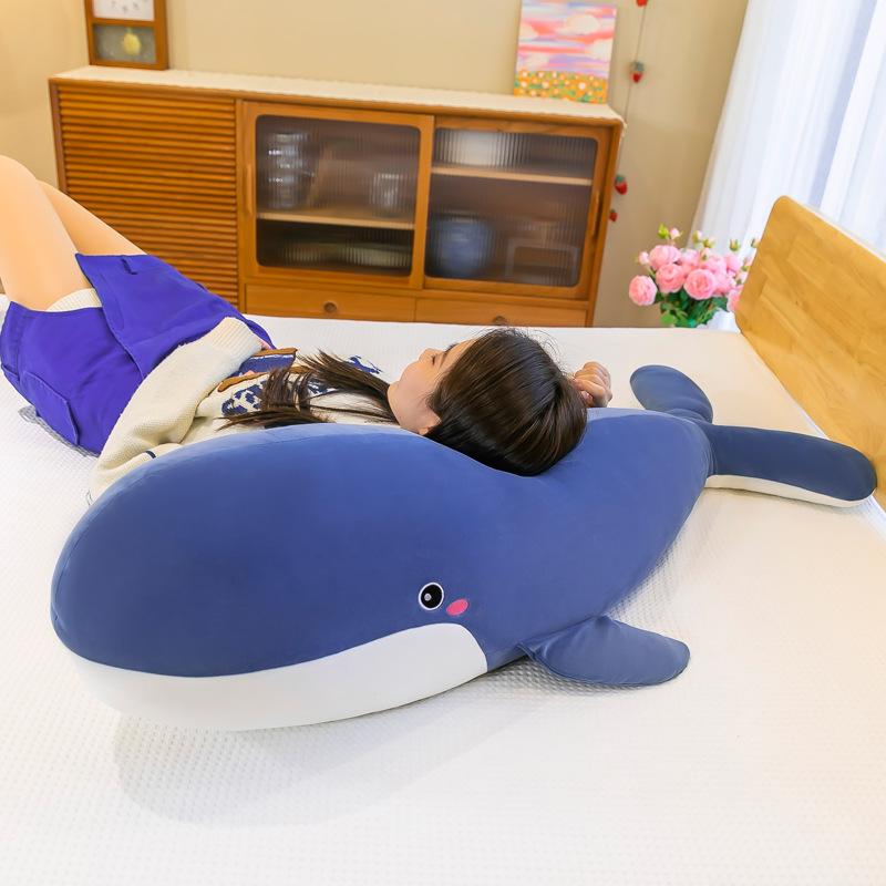 Soft Whale Plush Toy Large Dolphin Pillow Girl Holding Sleeping Doll Cushion Girl
