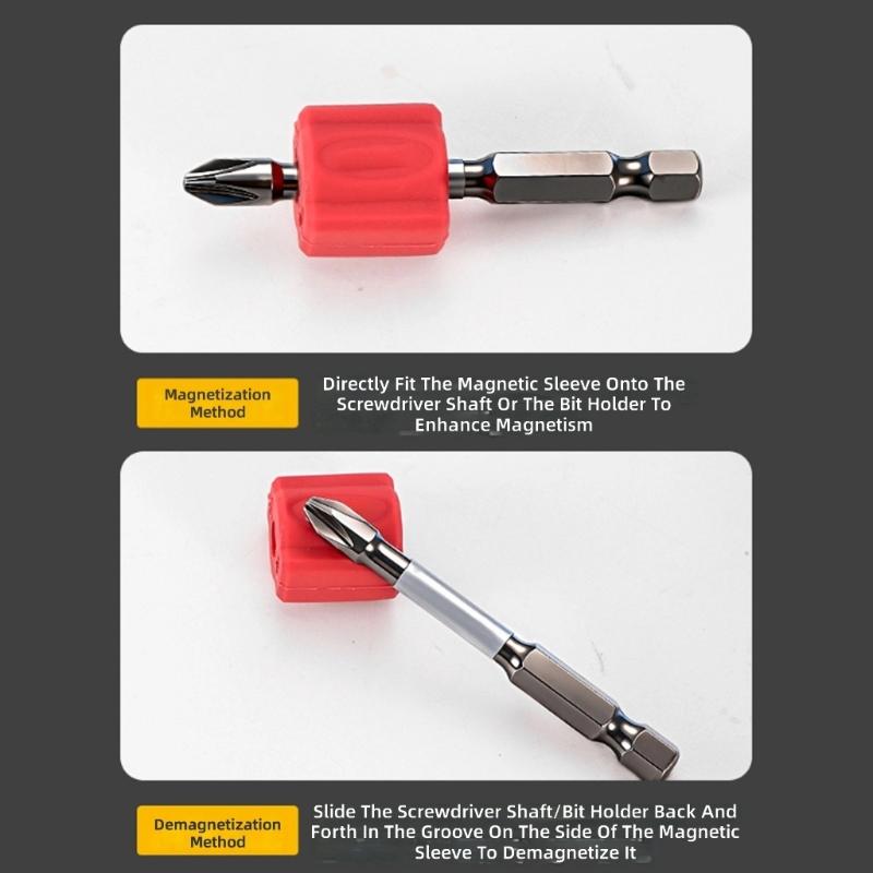 Magnetic Bit Holder Electric Magnetic Adapter Screwdriver Bit Head Strong Magnetic Adapter Bit Magnetizer Accessories