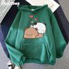 Panda Bear Bubu Dudu Cartoon Hoodie Sleep Cute Printed Clothes for Teens Loose Sweatshirt Spring Pocket