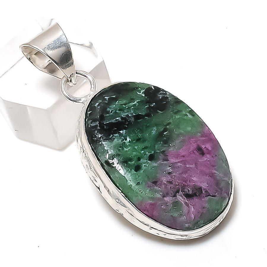 

Ruby Zosite Gemstone 925 Sterling Silver Jewelry Pendant 1.81