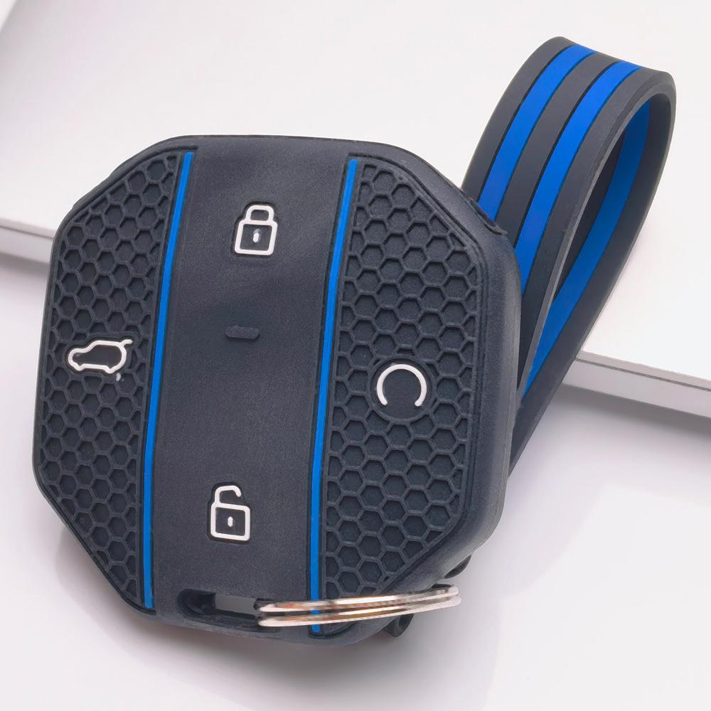 Honeycomb Silicone Key Fob Strap for Chery JETOUR Freedom Traveler Tiggo 7 Pro Arrizo 8 Honeycomb Texture Racing Stripe Detachable Keychain Holder
