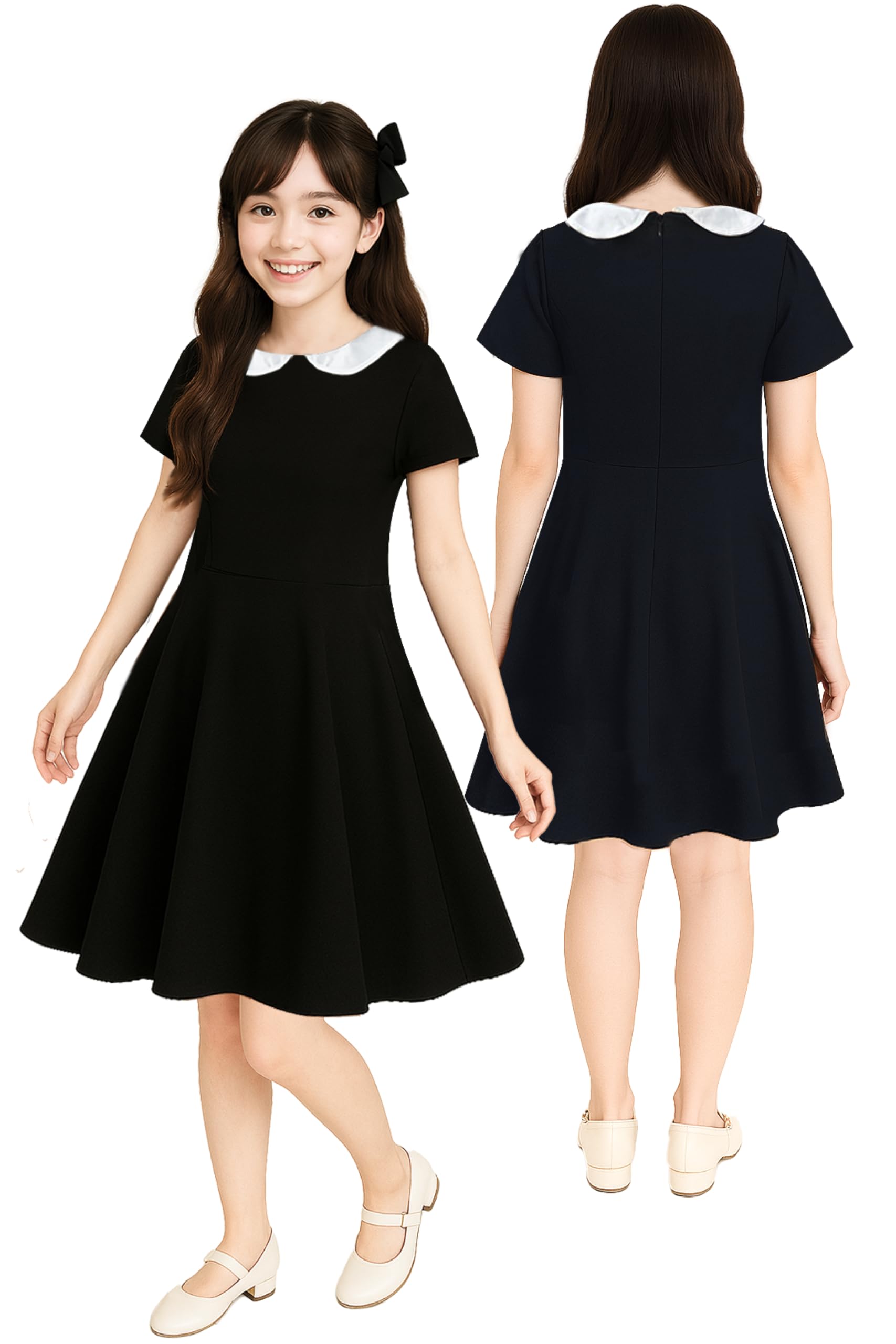 

ARCADY Formal Choose from 3 for Elementary School Perfect for Entrance and Mourning Short Dress, Designs, Collared, Girls, Students, Ceremonies, чёрный