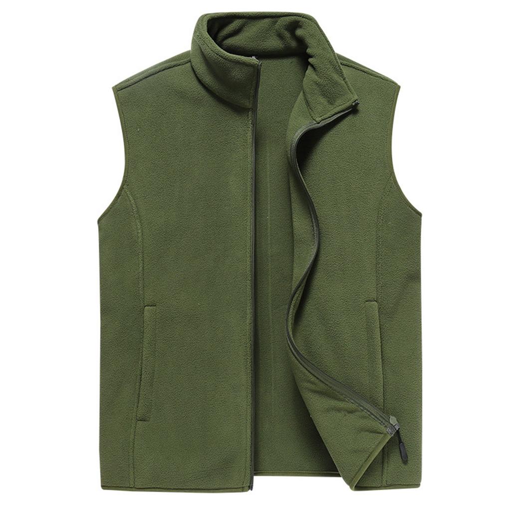 Men's Fleece Waistcoat Cardigan Sleeveless Sports Casual Vest
