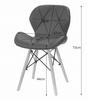 LAGO Eco-leather Chair - Gray X 1