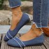 New Style Low-cut Single Shoe for Women, Breathable Pointed Toe Flat-bottomed Slip-on Shoes
