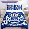 Cruz Azul Themed 3pcs Bedding Set Duvet Cover Closure Includes 1 Duvet Cover & 2 Pillowcases for All Seasons Bedroom Home Dorm Decor