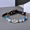 Handmade Natural Crystal Stone Pet Collar Necklace Dogs Cats Accessory With Beaded Design