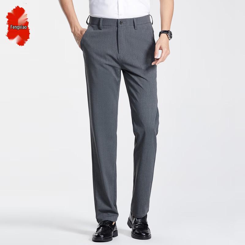 Men s High-Elastic Business Straight-Fit Pants 175/82A