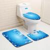 Christmas Bathroom Floor Mat Toilet Three-Piece Set