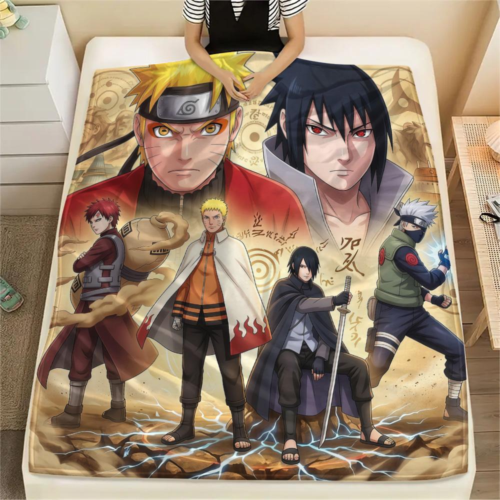1PC Naruto Vs Pain Patterned Flannel Blanket Suitable For All Seasons For Home Decor Warmth And Comfort Gifts Holiday Present