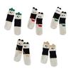 1/5 Pairs Sleeping Socks Cartoon Panda Design Thickened Coral Velvet Warm Winter Socks Mid-Tube Floor Socks