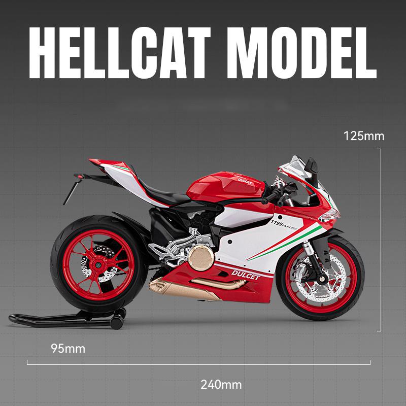 1/9 Ducati 1199 Panigale R Alloy Die Cast Motorcycle Model Toy Vehicle Collection Sound and Light Off Road Autocycle Toys Car