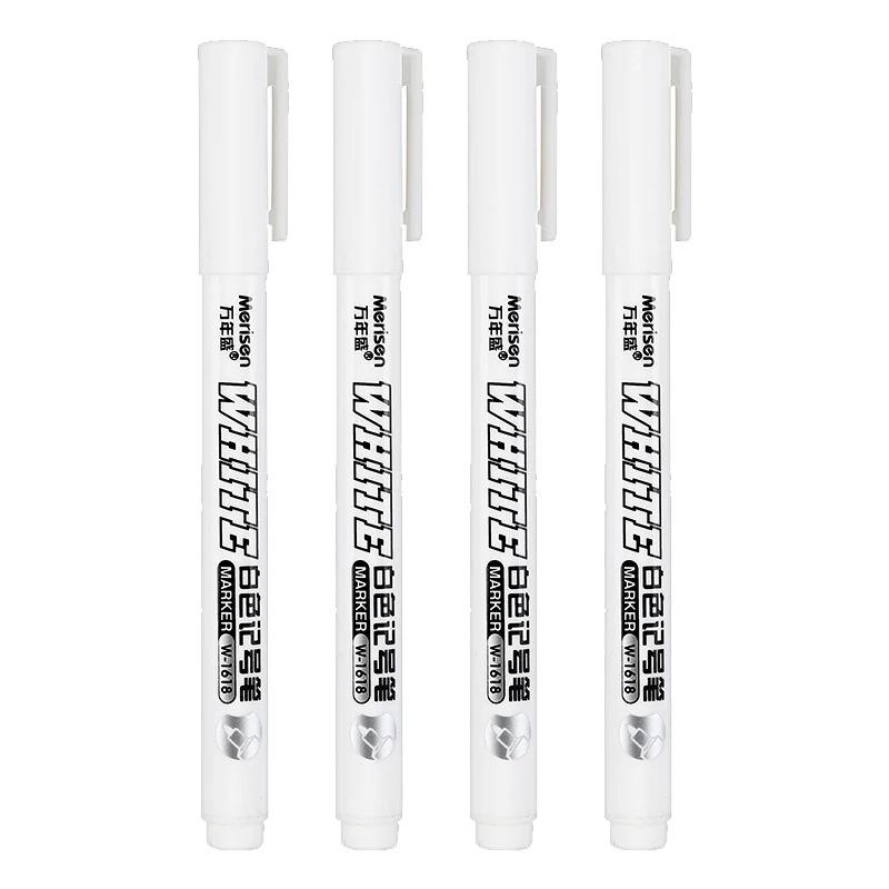 1/2/3/4/5Pcs White Marker Pens 2.0mm Oily Waterproof White DIY Graffiti Sketching Markers Stationery Wrting School Supplies