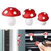 3 Piece Set of Mushroom Fridge Magnets Practical Refrigerator Stickers Cartoon Mushroom Fridge Magnets for Home Use