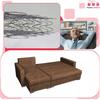 Varius Corner Sofa Bed with Sleeping Function Family Furniture Corner Brown Without