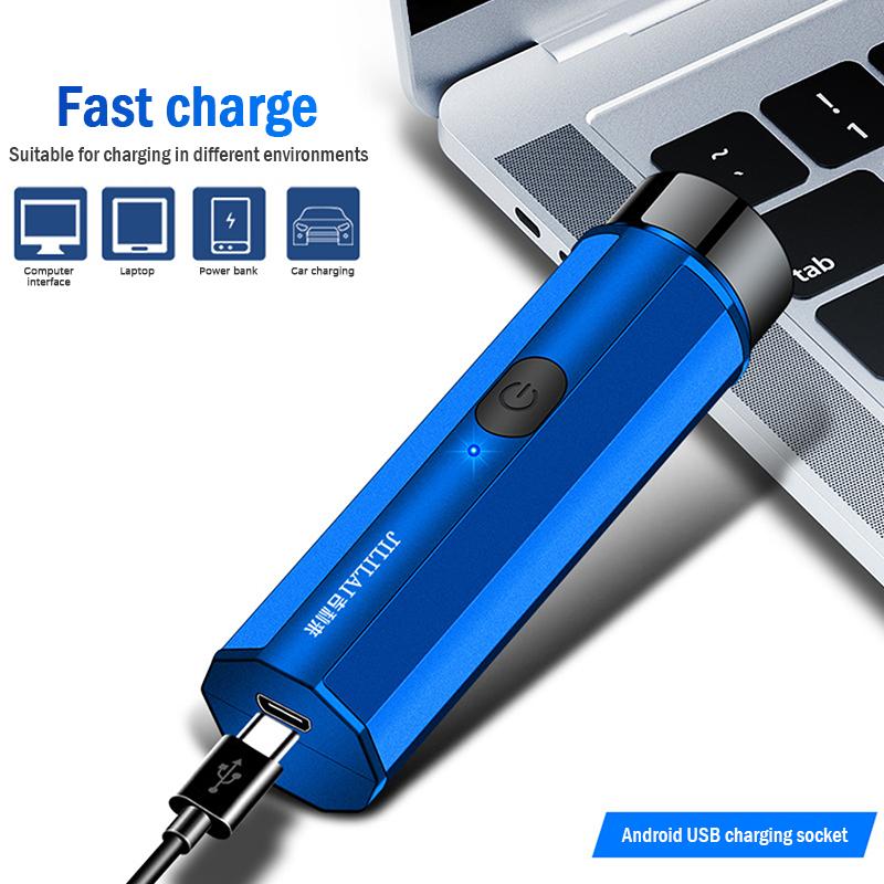 2022 Mini elektrický holicí strojek pro muže Přenosný elektrický holicí strojek na vousy USB