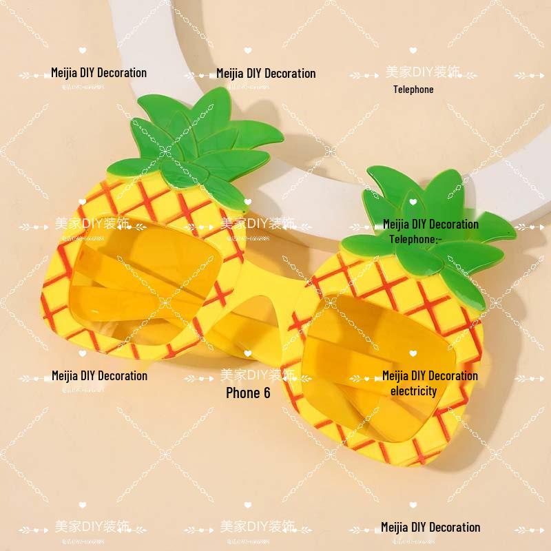 Festa Danzante sulla Spiaggia delle Hawaii Oggetti di Scena per Adulti: Occhiali da Sole Divertenti Anguria e Ananas