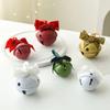 Pleasant Sound Christmas Velvet Bow Bell Iron Pine Cone Bell Pendant  Holiday Wedding Supplies