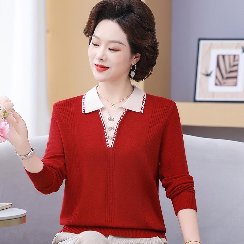 Mamas altersloser Pullover: Herbst/Winter-Mode für Frauen mittleren Alters - Einfache Strickbluse