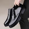 High End Marke Herren Glänzende Lederschuhe Dicksohlige Schnür-Brogues Klassische Braune Herren Business Bankett Kleiderschuhe