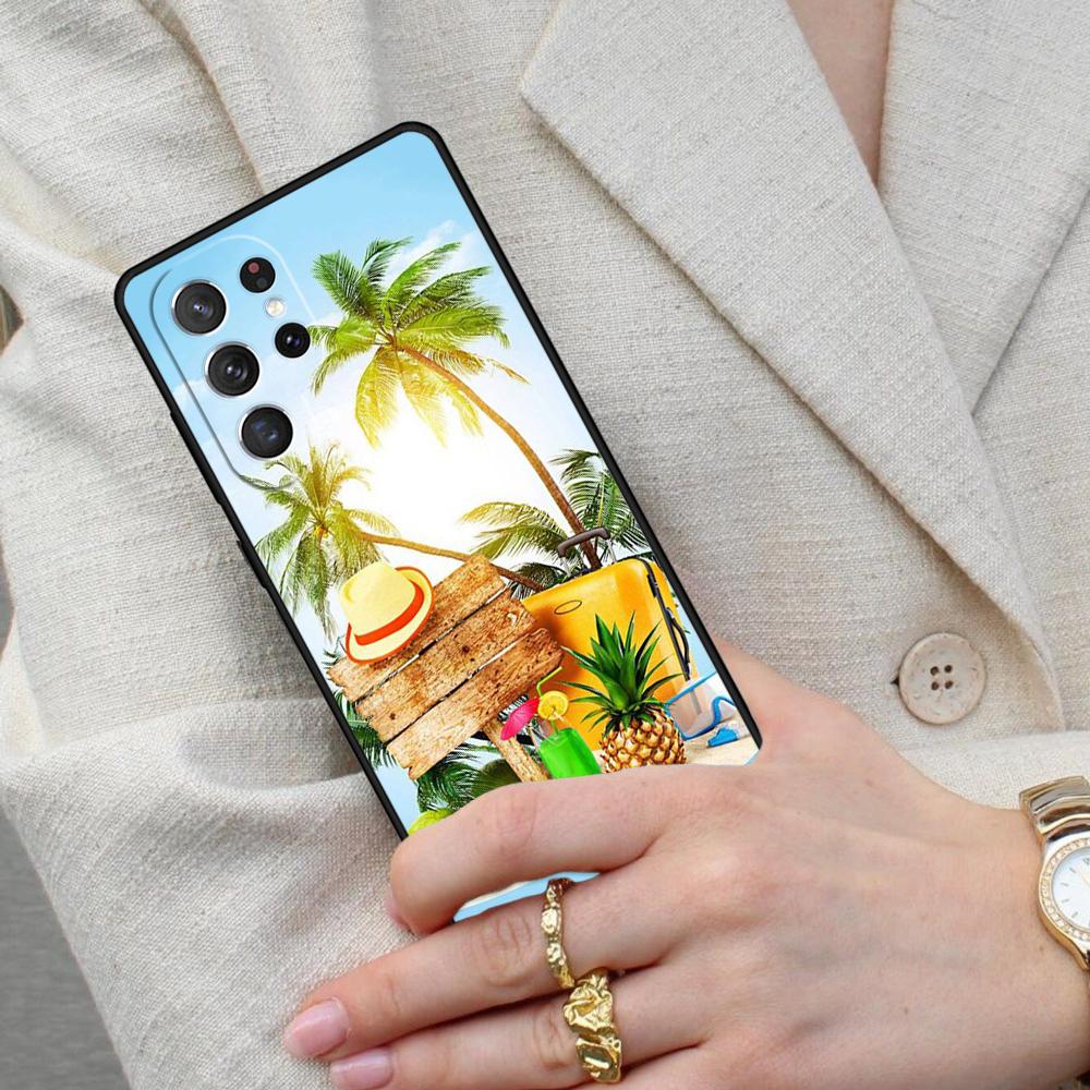 Summer Beach Relax Starfish Ocean Sky Sun Cell Phone Case for Samsung Galaxy S26 Ultra S25 S24 S23 S22 S21 S20 Note10 Cover