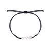 Heartbeat ECG Cat Paw Pendant Bracelet For Women Wax Cord Jewelry Gift