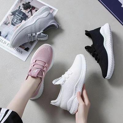 Women's Casual Slip-On White Sneakers - Soft Sole Loafers for Middle-Aged and Elderly Moms