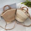 Large Capacity Weave Straw Bag Casual Woman Handbag Ins Bucket Shoulder Bag  Holiday