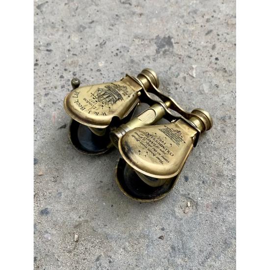 Antikvariniai jūriniai Kolumbo žiūronai, žalvario teleskopas Unikali dovana