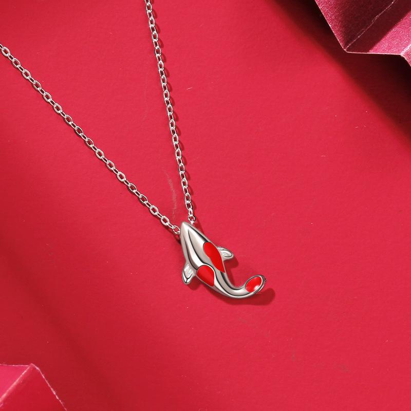 

Ожерелье Koi для женщин Guochao новый китайский стиль натальный год кои год кулон рыбы женский подарок