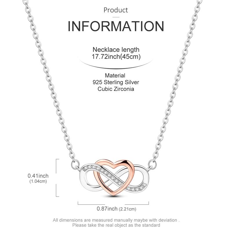 New 925 Silver Necklace Zircon Heart Butterfly Simple Necklaces For Women Anniversary Birthday Jewelry Gift Female