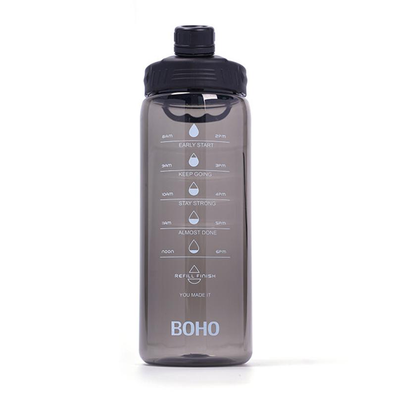 

Бутылка для воды большой емкости 1,9 л, посуда для питья с трубочкой, портативный герметичный пластиковый спортивный фитнес-чайник для улицы, без бисфенола А 1.9L