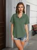 2025 Spring/Summer Women's Waffle Knit Shirt Top - European & American Bestseller