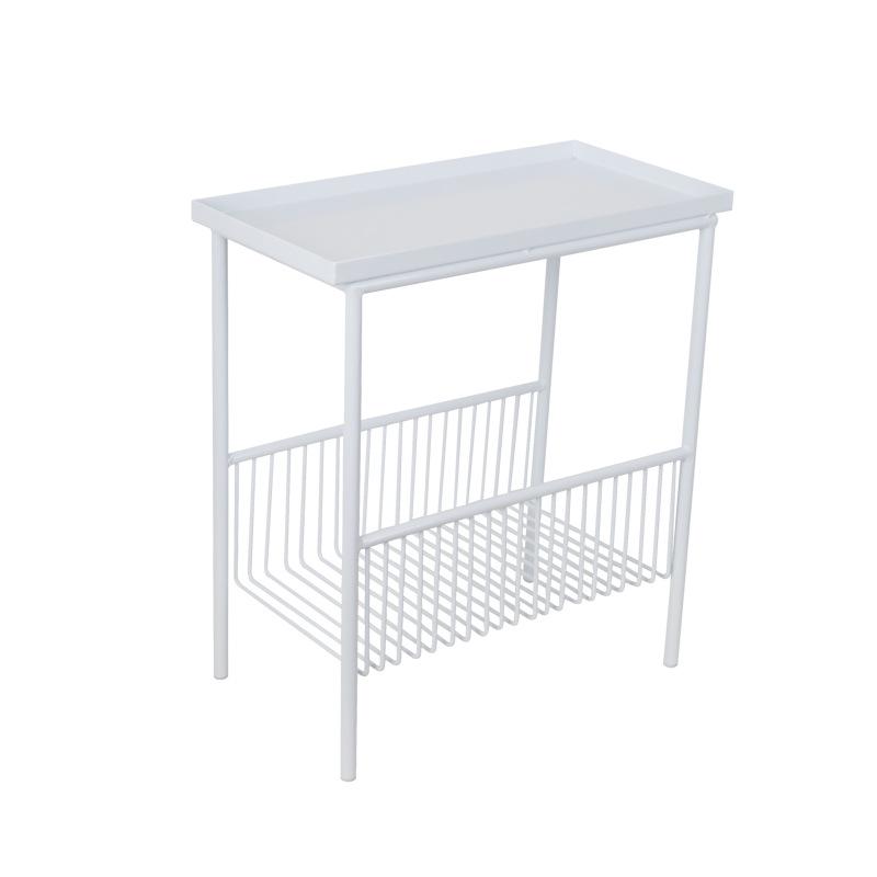 Danish Design/ins Style Sofa Side Table Wrought Iron Corner Table Nordic Bedside Storage Small Table Coffee Table Rack