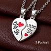 Sun Moon Stars Patchwork BFF Heart Necklace for Best Friends Forever