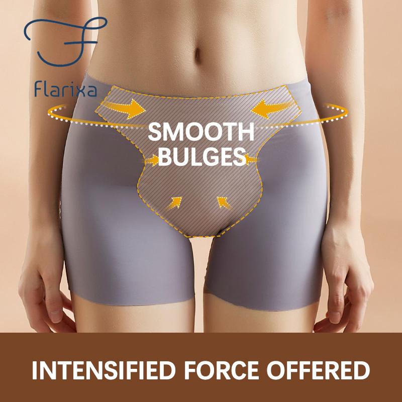 Flarixa Mid Waisted Magic Compression Pants Women's Underwear Tummy Control Panties Waist Trainer Lingerie Girl's Cute Underpants Undies