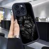 Głowa Lwa Kamień Piaskowy Schody Oko Nieba Czarny Etui Ochronne na iPhone'a 15/16/17
